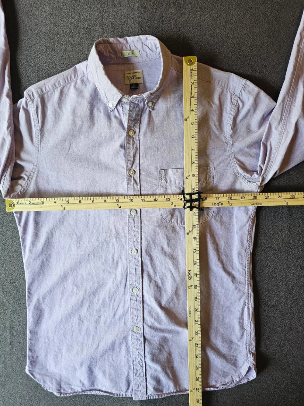 J.Crew Mens Medium Slim Fit Lavender Purple 100% Cotton Button Down Shirt
